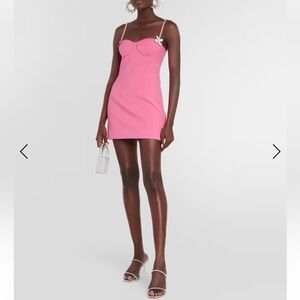 NWT AREA PINK BUTTERFLY EMBELLISHED FLOWER MINI DRESS Size 6